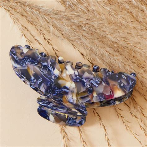 Buy Large Blue Resin Hair Claw Clip Online - Accessorize India
