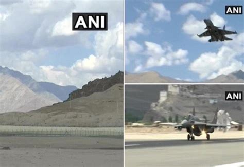Iaf Su-30mki And Mig-29 Fighter Aircraft Carrying Out Air Operations At ...