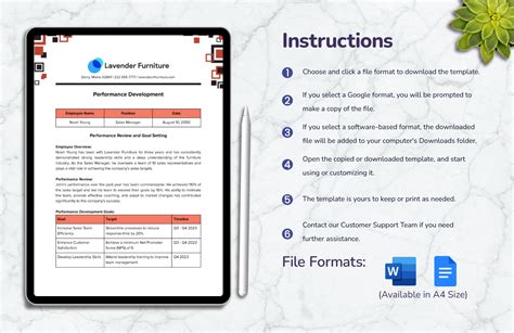 Performance Development Review Template 的图像结果