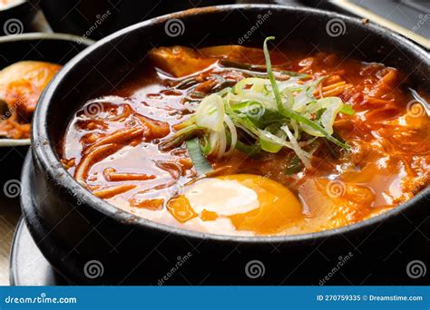 Sundubu Jjigae or Korean Soft Tofu Stew Stock Image - Image of lunch ...