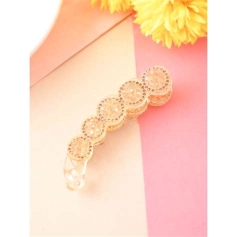 Buy Silvermerc Designs Crystal Banana Hair Clip Online