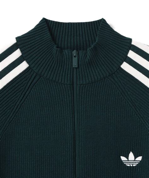 adidas ADICOLOR 3 STRIPES SLIM KNIT TRACK TOP オーロラアイビー（アディダス アディカラー 3 ...