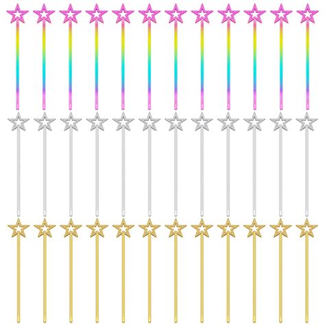 Amazon.com: 36 Pcs 13 Inch Fairy Wands Princess Star Wands Elf Angel Witch Magic Wand Sticks ...