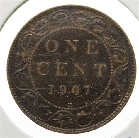 1907 H LARGE CANADA ONE CENT COIN