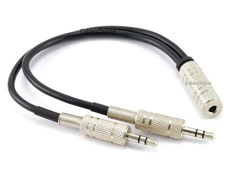 Buy CablesOnline 8 3.5mm 2-Male Stereo to Female Stereo Audio Joiner ...