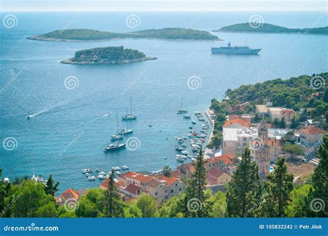 View of the Hvar Town, Hvar Island, Dalmatia, Croatia Stock Photo ...