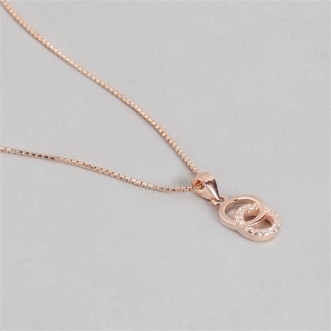 Hoop & Loop Rose Gold 925 Silver Jewellery Set - Valentine's Gift – Zavya