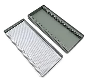 WKM Microscope Slide Box 50 Slot – Secure Polystyrene Storage Organizer ...