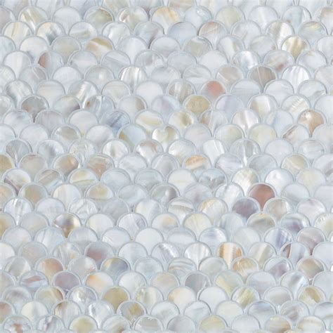 Mother of Pearl Fan Marble Mosaic Tile | Floor and Decor