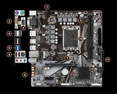 GIGABYTE H510M S2H LGA 1200 Intel H510 Micro-ATX Motherboard With PCIe ...