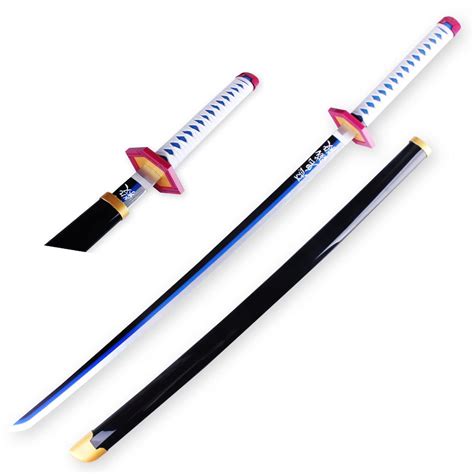 Buy Samurai Tomioka Giyuu Demon Slayer Cosplay Handmade Wooden Katana ...