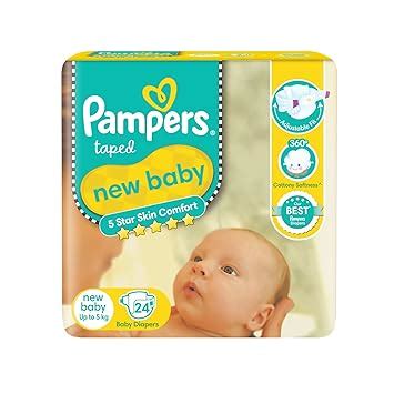 Pampers Active Baby Tape Style Baby Diapers, New Born/Extra Small (NB ...