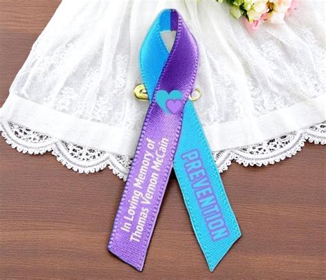 Suicide Awareness Ribbons | Purple Teal Ribbon - Funeral Program-Site ...