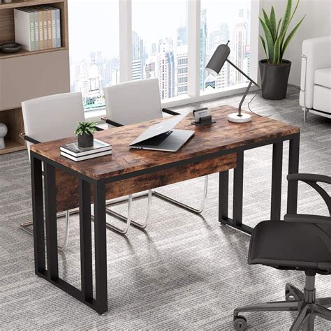 Buy Tribesigns Computer Desk, 55 inch Vintage Large Office Desk ...