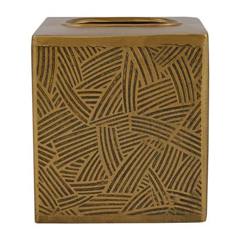 Buy Rectangular Metal Tissue Holder Box (Antique Gold) Online in India ...