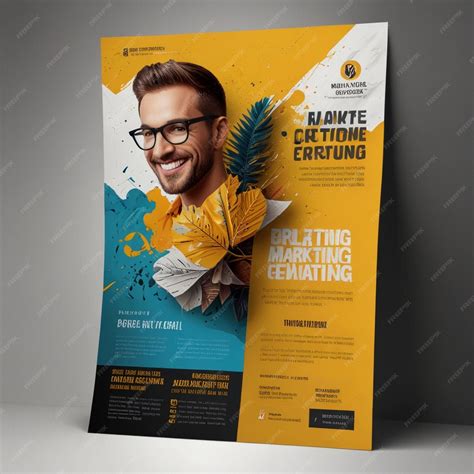 A4 flyer template generative AI | Premium AI-generated image