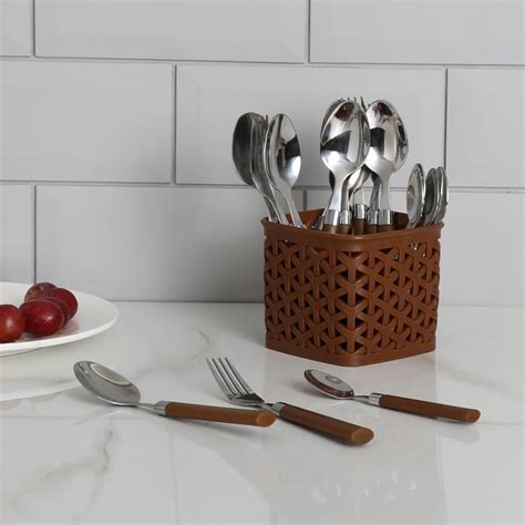 Buy Cheryl Fresca Cutlery Set With Holder - Set Of 18 Pcs. from Home ...