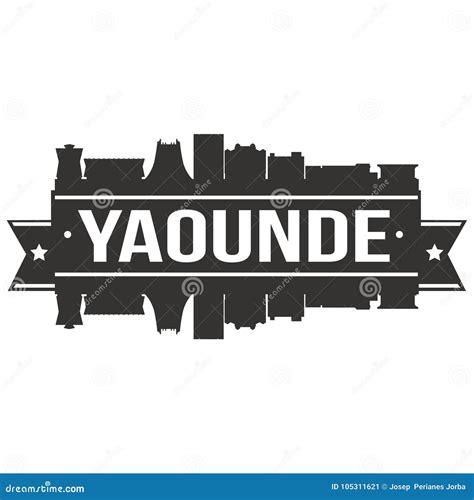 Yaounde Cameroon Africa Icon Vector Art Design Skyline Flat City ...