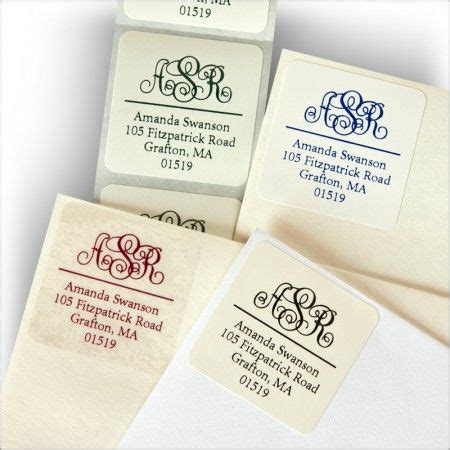 Image result for Monogrammed Return Address Labels