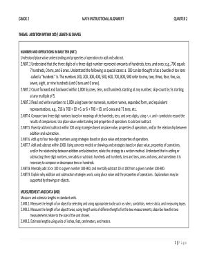 Fillable Online MATH INSTRUCTIONAL ALIGNMENT Fax Email Print - pdfFiller
