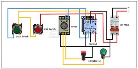 Image result for Condensor Contactor and Timer Wiring Diagram