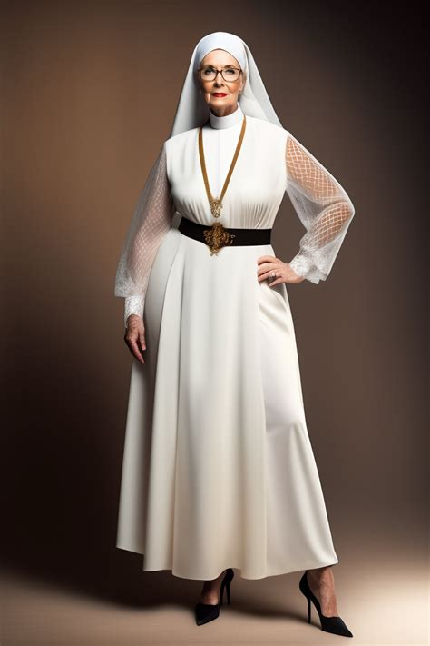 Lexica - Full body portrait of alluring middle-aged Catholic nun, slim ...