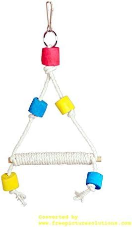 KSK Rope Triangle Swing for Bird (Blue) : Amazon.in: Pet Supplies
