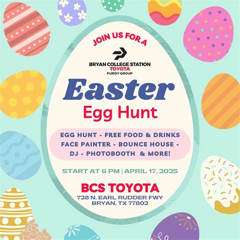 BCS TOYOTA EASTER EGG HUNT, 728 N. Earl Rudder Fwy., Bryan, TX, United ...