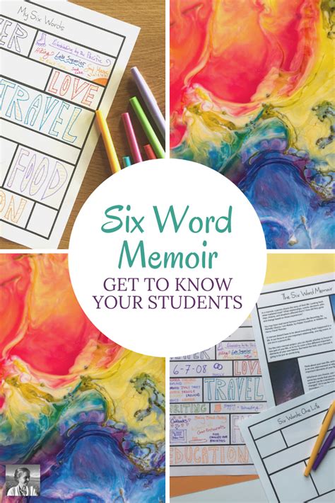 Six Word Memoir: Memoir Creative Writing Activities, Memoir Writing ...