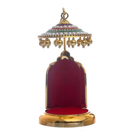 TEJ GIFTS Diamond Studded Metal Umbrella Chhatra for God Idol, Car ...