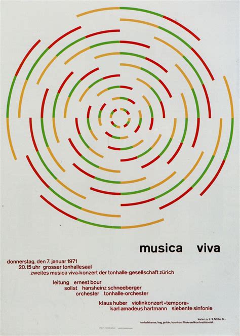 Poster by the swiss graphic designer Josef Muller Brockmann. Musica ...