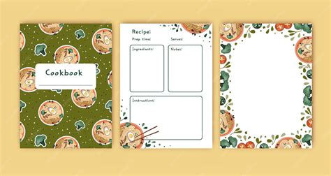 Premium Vector | Cookbook templates for a recipe book the blank pages ...