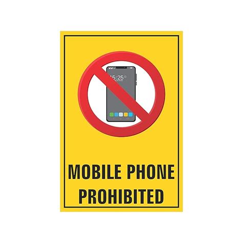 Anne Print Solutions® Mobile Phone Prohibited Stickers Self Adhesive ...