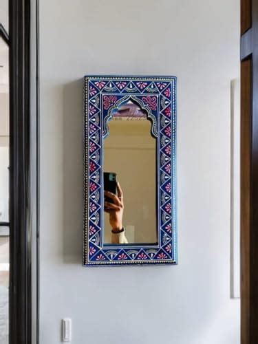 Buy Noor Antique Designs Decorative Wooden Wall Mirror, jharokha Size ...