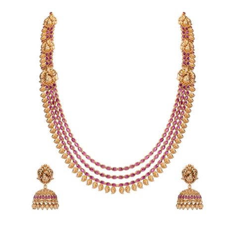 Designer Layered Necklace for Sarees & Lehengas | Gold Plated Jewellery ...