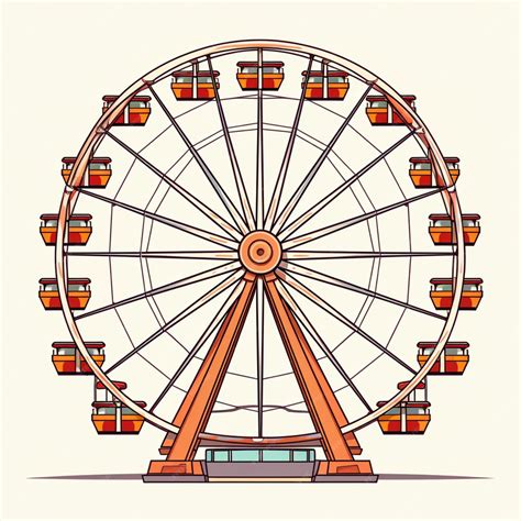Premium Vector | Ferris wheel cartoon vector