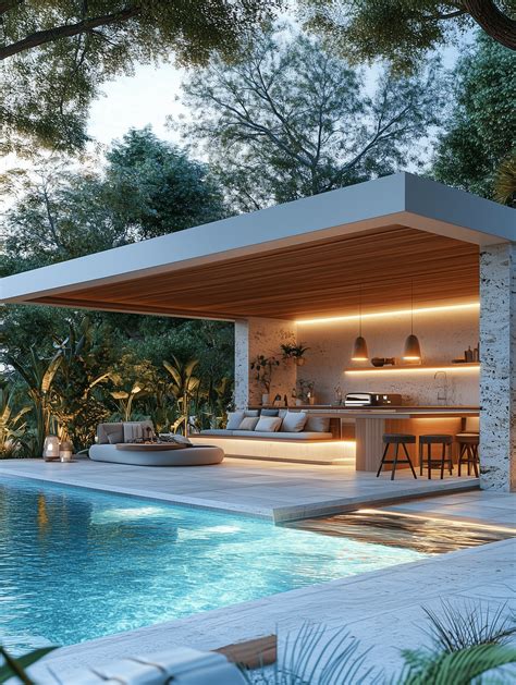 30 Stunning backyard pool and kitchen ideas to copy in 2025 | Luxury ...