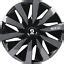 Buy Set 4 Wheel Covers 15 Inches Car Lazio SPC1591BKGR Black Gray Spar ...