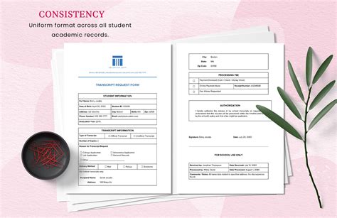 Image result for Transcript Request Form Example