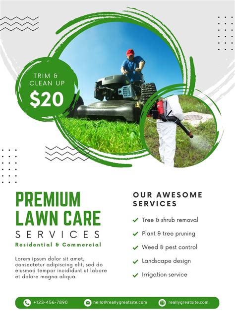 Lawn Care Flyers Lawn Care Service Flyer Canva Template Customize