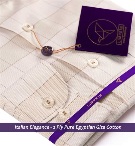 Bergamo- Beige & Brown Check | Premium Shirts for Men - Limpkin