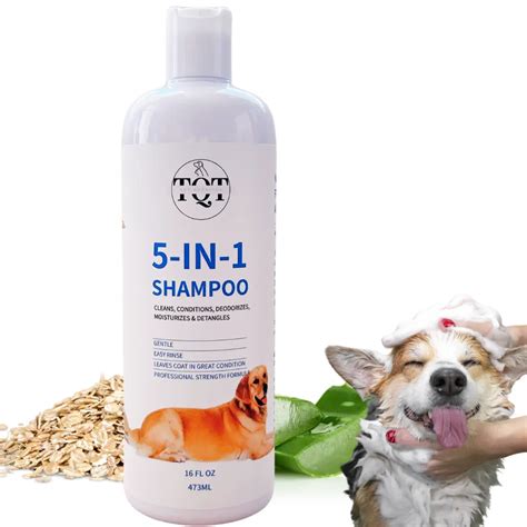 TQT 5 in 1 Dog Shampoo and Conditioner - Premium Dog Wash for Allergies ...