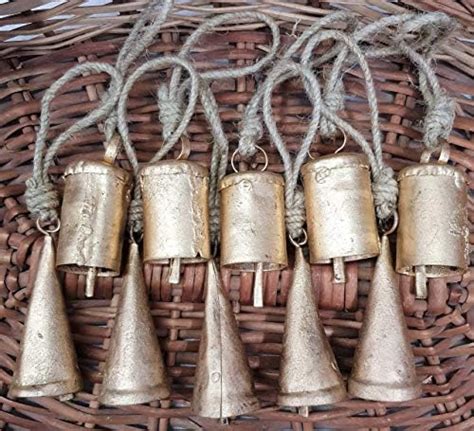 HIGHBIX 7cm Big Handmade Vintage Rustic Lucky Tin Set of 10 Cone ...
