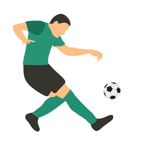 Fond blanc dans un joueur de football de style plat avec un sport de ...