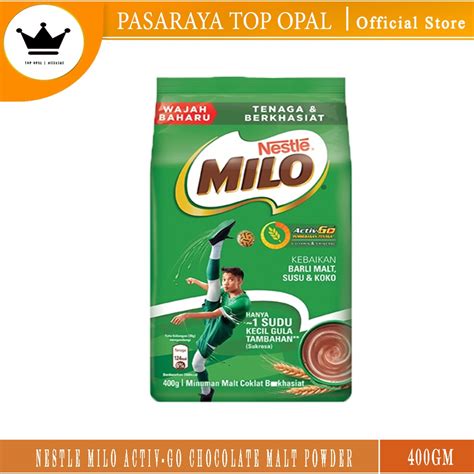 Nestle Milo Activ-Go Chocolate Malt Powder 400GM | Shopee Malaysia