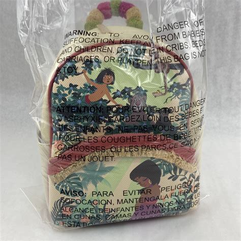 Danielle Nicole Disney Mini Backpack The Jungle Book Mowgli & Shanti Pom Baloo | eBay