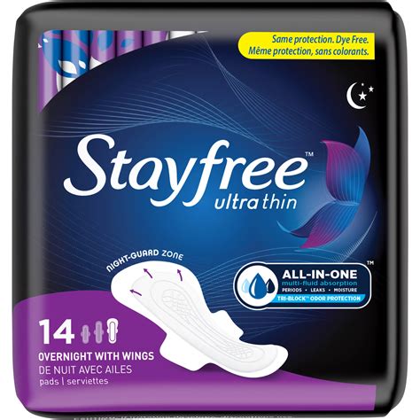 Stayfree Ultra Thin Overnight Pads with Wings - Shop Pads & Liners at H-E-B