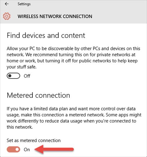 Metered Connection Setting 的图像结果