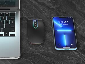 Amazon.in: Buy cimetech Dual Mode (BT 5.1+2.4G) Wireless Mouse with LED ...