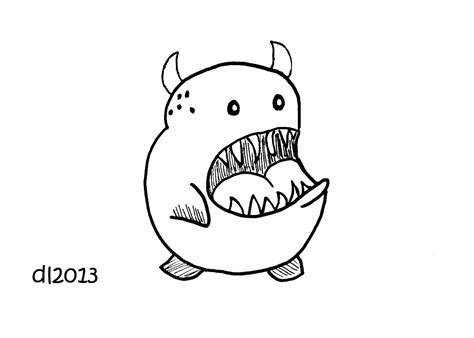 Easy Monster Drawings at PaintingValley.com | Explore collection of ...